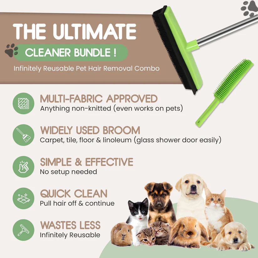 4 IN 1 PET HAIR BROOM | Fur-Free